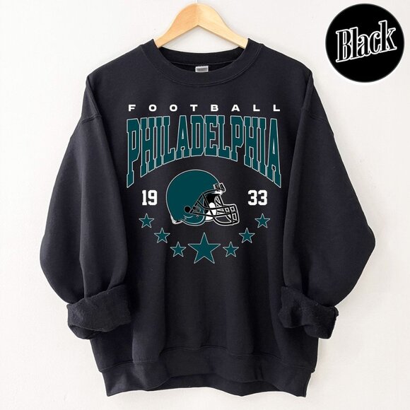 Philadelphia Football Retro Style Crewneck Sweatshirt For Fan 166 - Picture 1 of 5